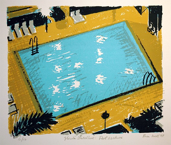 Pool Nocturne (from Florida sketchbook)