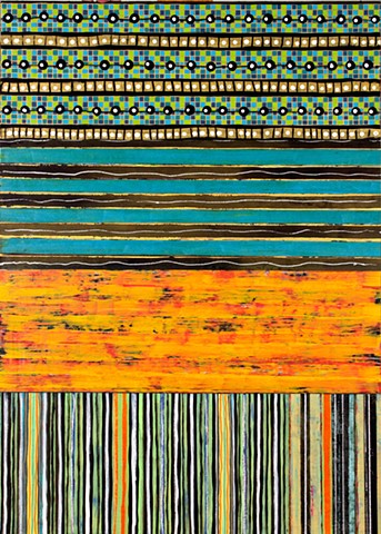 paper, black, gold, orange and burgundy, stripes, cheerful, colorful, pattern, contemporary, abstract