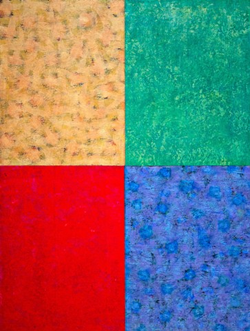 golden yellow, deep red, blue, green, paper, canvas, multicolor, bright, colorful