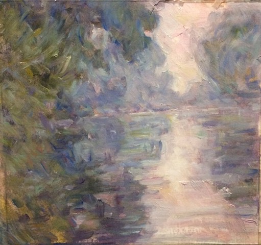Seine At Giverny (after Monet)