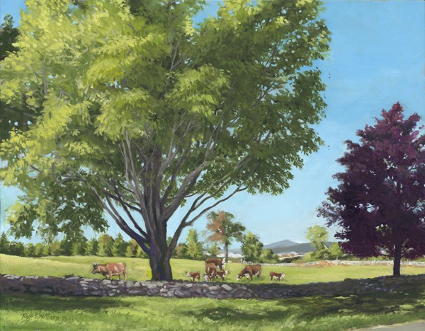 "Eastman Hill with Cows"