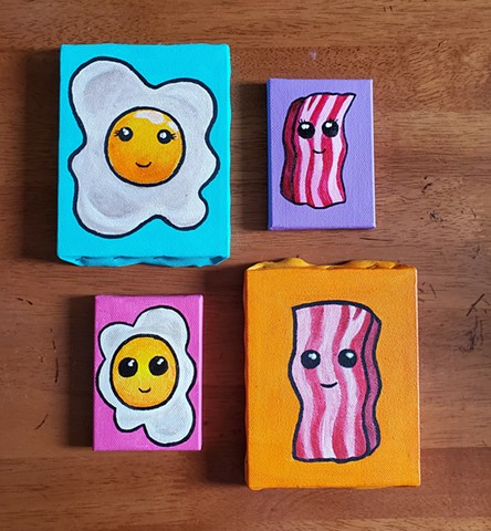 All Rights Reserved By Shauna Fujikawa Hope Tattoos & Art - Cute eggs and bacon