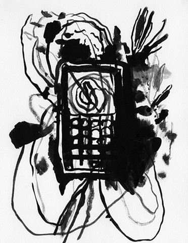 mobile phone watercolor