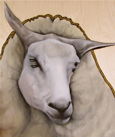 double eyed sheep. Ram
