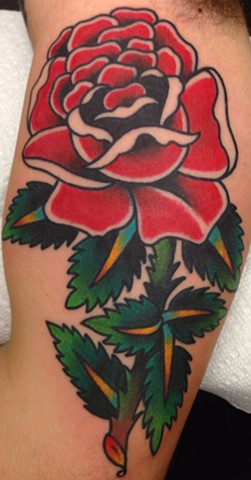Red Rose Tattoo by Greg Christian