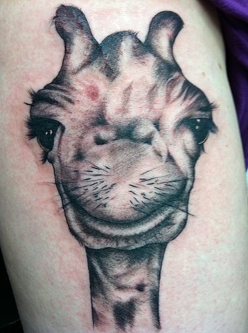 Giraffe Tattoo by Cindy Burmeister