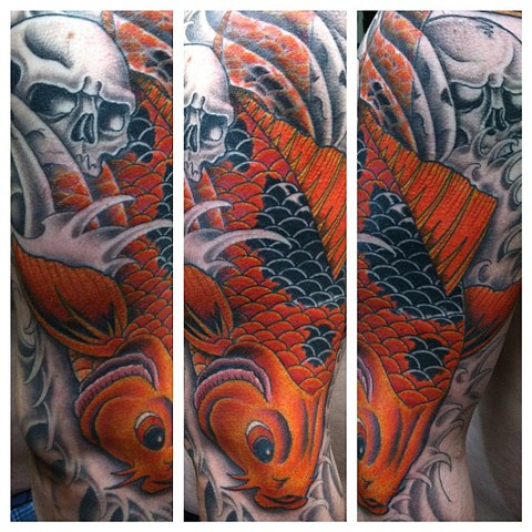 Koi Fish Tattoo by Mike Hutton