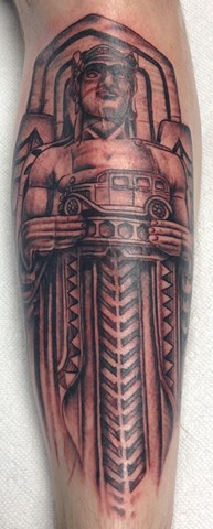 Guardian of Transportation Tattoo by Mike Hutton