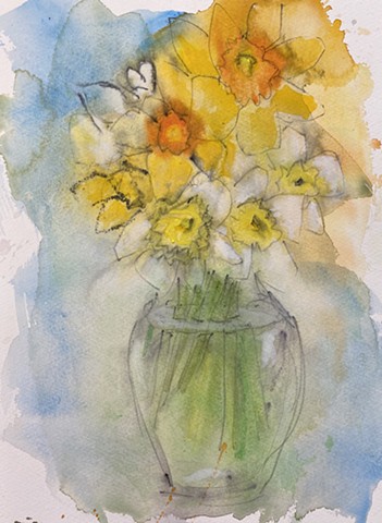 spring watercolor © Leigh Yardley