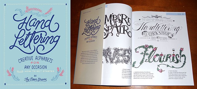 My Hand Lettering in a book.