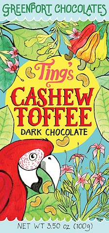 Ting's Cashew Toffee Dark Chocolate
