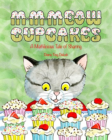 M-M-MEOW CUPCAKES Cover art illustration and hand lettering