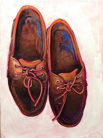 "boat shoes" oil on canvas 18"x24"