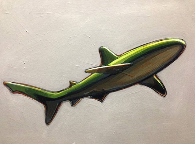 single green shark