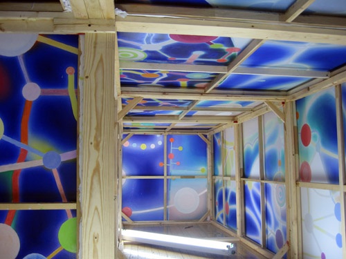 interior of blue beacon, in progress