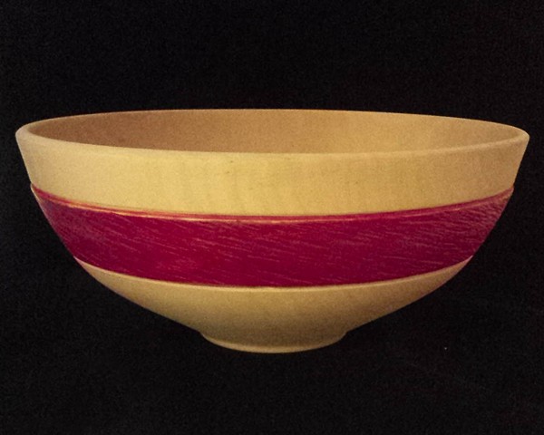 Maple Bowl With Painted Band