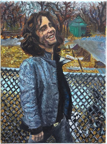 Brian Mouhlas BrianMouhlasArt Strongsville Jim Morrison The Doors Painting 2012 Neo-Expressionism Neo-Figurative Neo-Portraiture Hauntology Allegory Cleveland Art Ohio Art Ambiguous Contemporary Art Abject Impasto Brian_Mouhlas Artist Painting Expressioni
