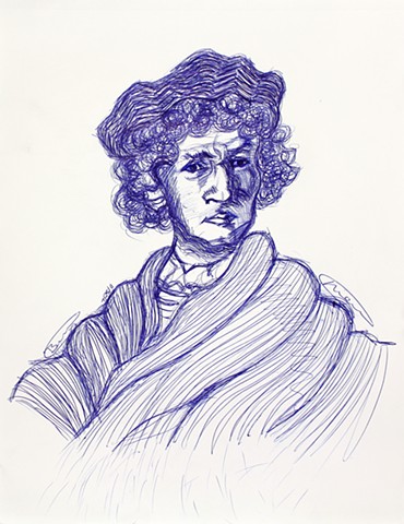 Study of a Rembrandt portrait
