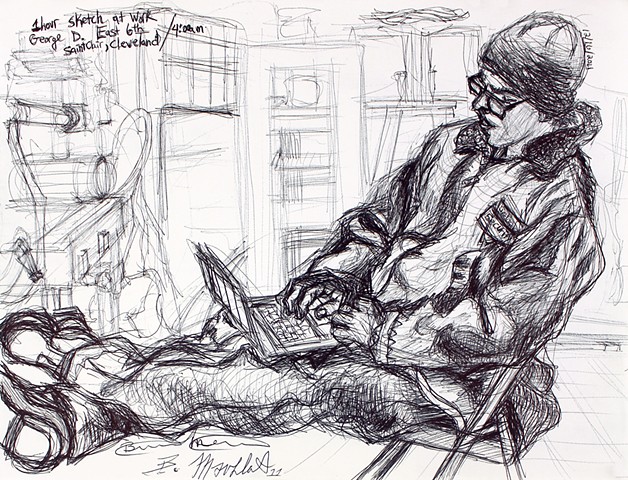 84(3)(2) George D. - Sketch at Work - East 6th and St. Clair [Detail 1]
