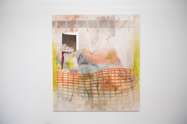 Bronte Mae Webster, Soft borders, unbound, 2019, Oil on canvas   Collision Drive 3, RMIT Project Space, Melbourne