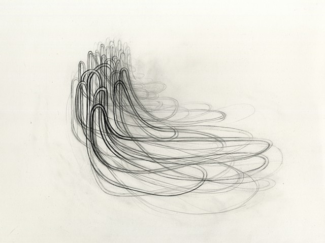 graphite drawing of continuous line by Kathleen Thum