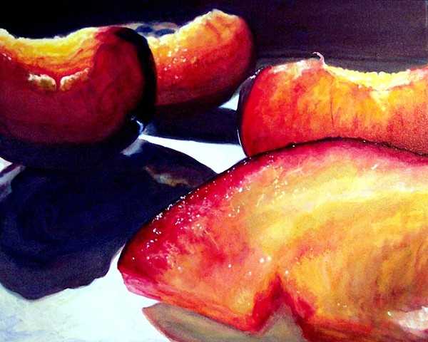 Black Plums, Plum Painting, Still Life, Fruit Painting, Realism, Oil Painting