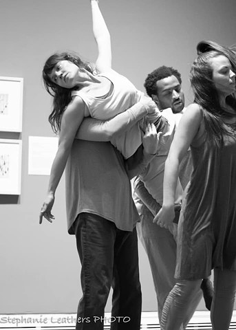 Dance in the Galleries, Ackland Art Museum 2019, choreography by Killian Manning, Inspired by the drawings of Santiago Ramon y Cajal, photo by Stephanie Leathers