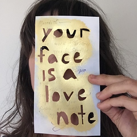 your face is a love note