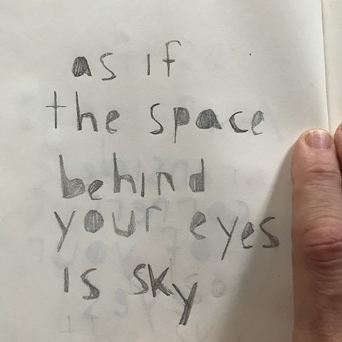 the space behind your eyes is sky