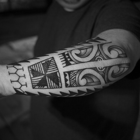Tattoo by Mikel - Kelowna B.C. Canada. Mix of tribal styles