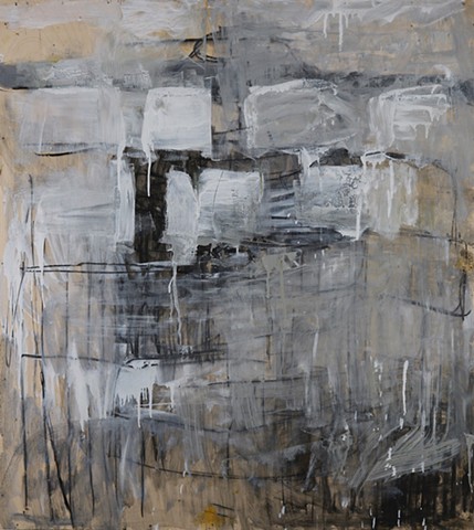 abstract painting, neutral palette, gestural painting
