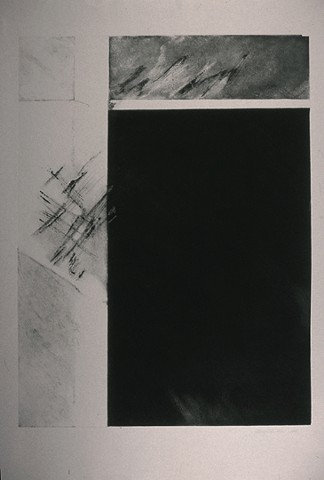 NS 13 Etching on Gray BFK paper