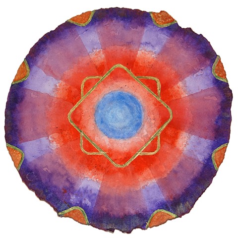 abstract lotus mandala watercolor
