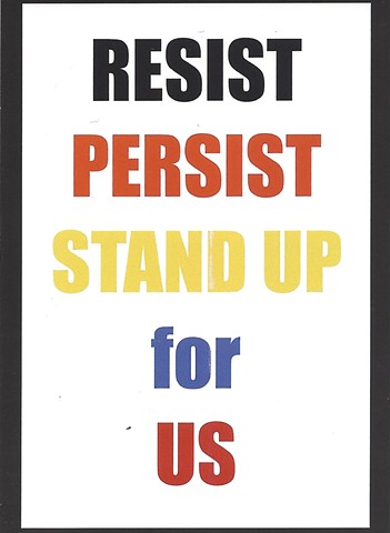 RESIST PERSIST STAND UP card