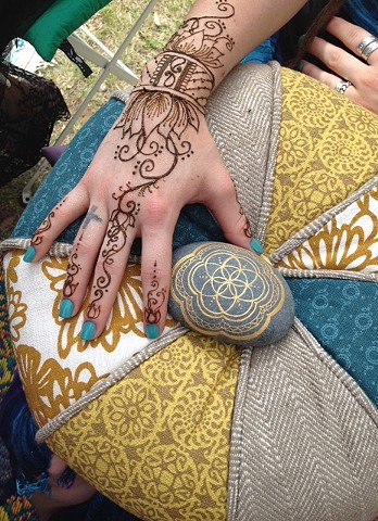 Henna hand decoration