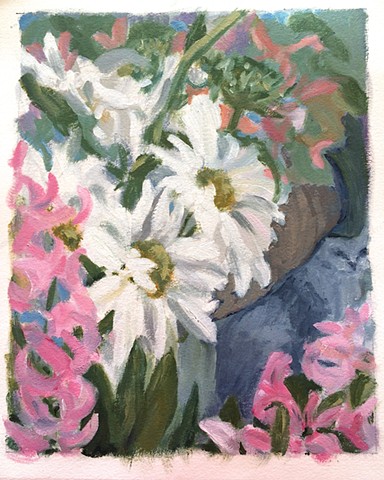 daisies, hyacinth