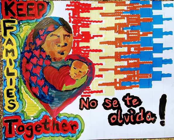 Poster created in protest of immigration practices at the border