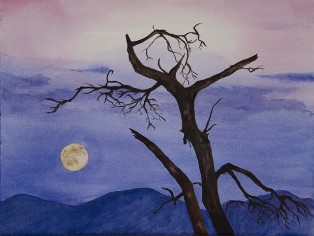 A Bare Tree in the Moonlight (Sold)