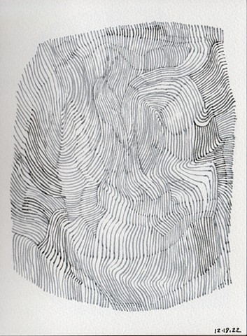 abstract complex patterned ink marker line drawing