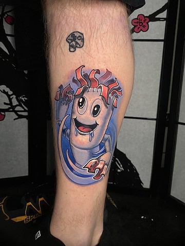 Best color tattoos, New School Tattoo, Phoenix, Arizona Tattoo Artist, Fun tattoos ,wild wacky wavy inflatable tube man