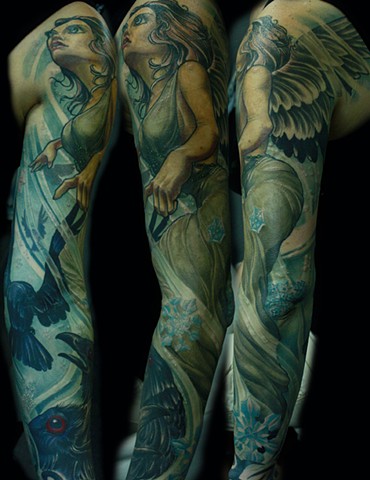 Raven tattoo angel tattoo eric james tattoos phoenix arizona