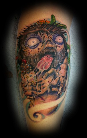 Jesus tattoo, zombie, arizona tattoos, Phoenix tattoo, The blind tiger, Eric James tattoo