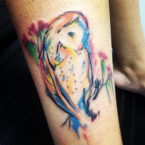 Watercolor owl