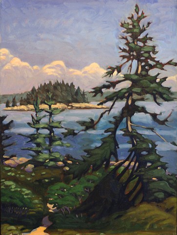 Plein air painting by Nathaniel Meyer