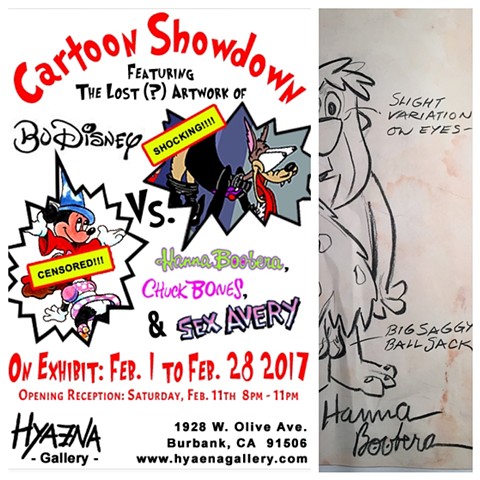 Cartoon Showdown 
Hyaena Gallery
Burbank, CA
Feb-March 2017