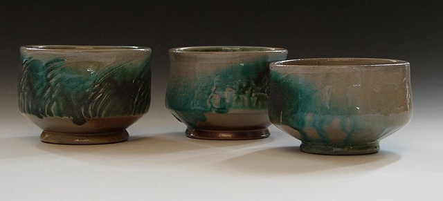 Various Turquoise Tea Bowls