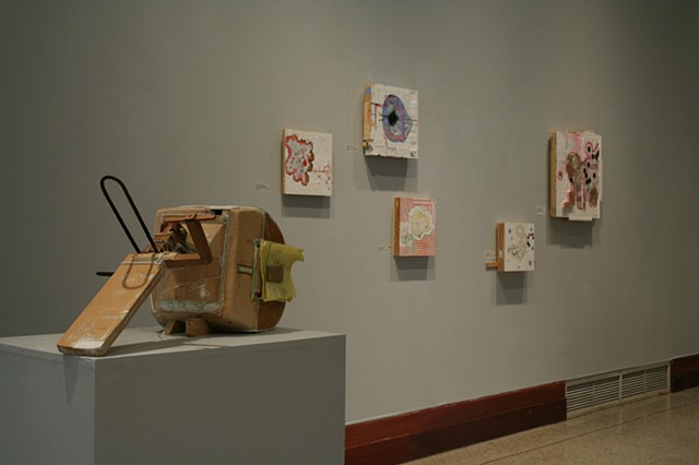 Installation view of solo exhibit at Georgetown College, 2008