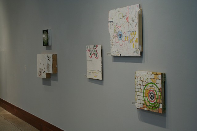 Installation view of solo exhibit at Georgetown College