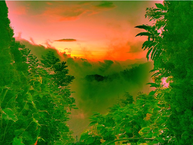 Digital artwork, cloud forest and mountains, Oaxaca, created by J4Kd