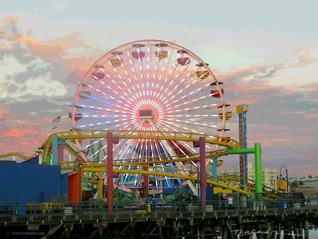 Santa Monica California Amusement park Ferris Wheel